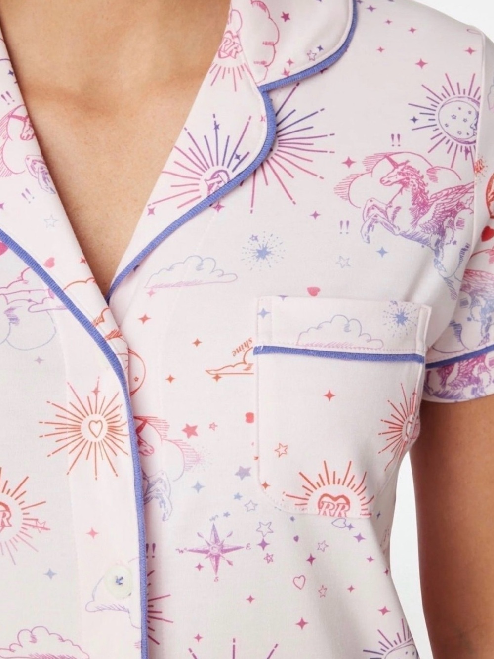RARE Roller Rabbit fairytale pajamas top only